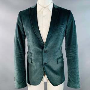 DRYKORN Forest Green Corduroy Cotton Blend Peak Lapel Sport Coat